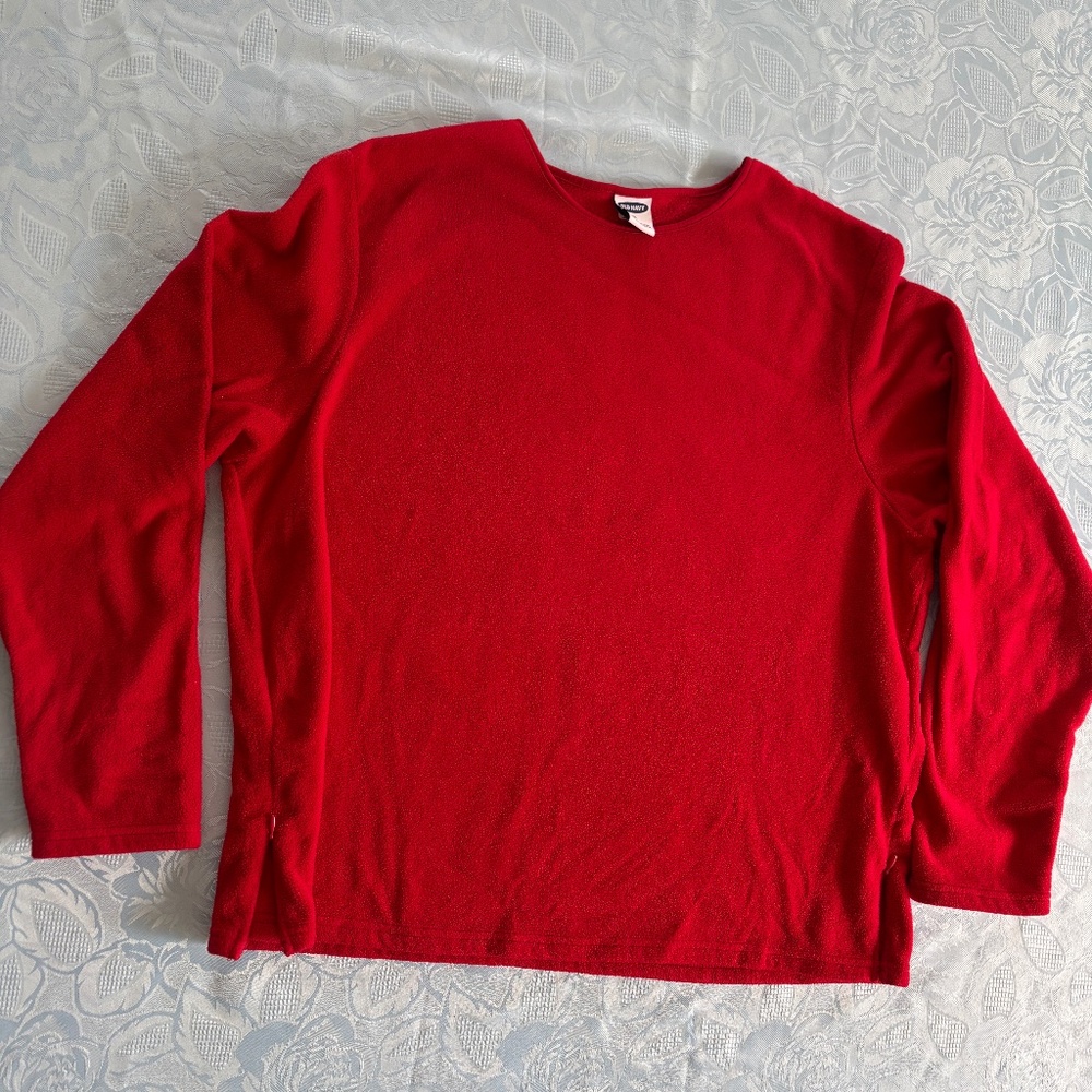 Red Fleece Pullover